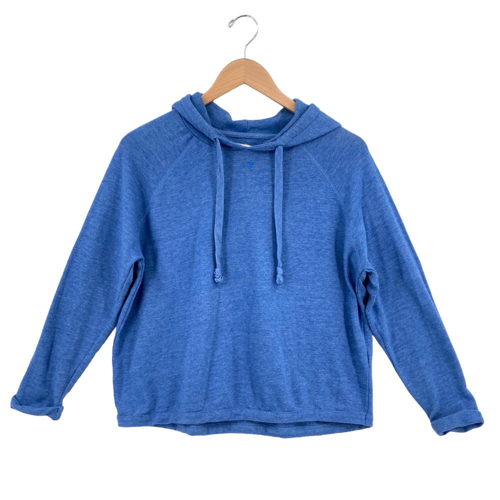 Cotton On Hoodie Womens Small Blue Knit Long Sleeve Drawstring Hooded Pullover